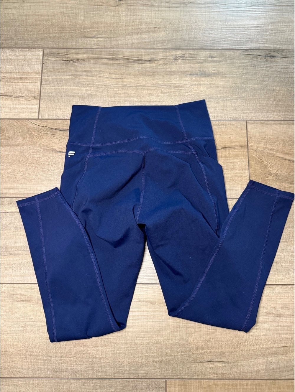 Fabletics Navy Blue High Waisted Leggings Side Pockets Women’s Athletic